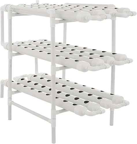 Sistema di coltivazione idroponica, tubo in PVC con 108 fori per orti interni ed esterni, ideale per la coltivazione di pomodori, basilico, pepe e cetriolo