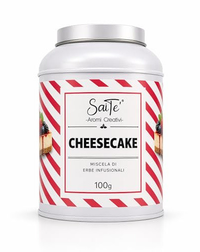 SaiTè Tisane sfuse Golose CHEESECAKE 100gr – Infuso con mela karkadè aronia fragola rosa canina e ribes nero, Tisane regalo dal gusto fruttato e morbido - Made in Italy