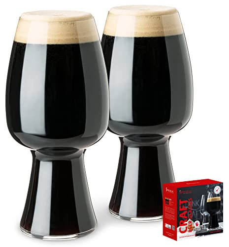 Spiegelau Stout 499/51-Juego de 2 Vasos de Cerveza (6, Claro, 2 Unidad (Paquete de 1), 2