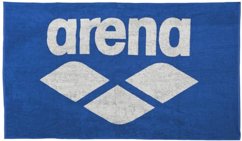 ARENA Soft Cotton Pool Swim Towel, Packable, Large 100% Terry Cotton, Beach Sports Gym Outdoors, 59 x 35 Inches, Royal Blue/White
