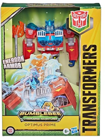 Transformers Spielzeuge Cyberverse Ultimate-Klasse Optimus Prime Action-Figur – lässt Sich für mehr Power mit der Energon Armor kombinieren – Für Kinder ab 6 Jahren, 22,5 cm