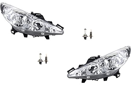 Johns, Scheinwerfer Halogen passend für Peugeot 207 02/2006-mit H1 H7 Set