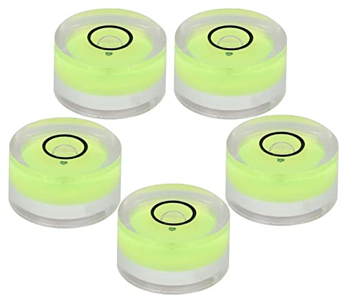 Livella a Bolla Livella a Bolla D'aria 15X8 Abs Plastic 5Pcs Strumento di Misurazione del Diametro di 15 Mm Mini Bolla di Livello Rotonda per Bilancia