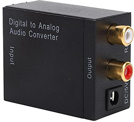 Convertidor de Audio Digital a Analógico, DAC Convertidor óptico Digital a a Conector de 3,5 Mm Adaptador de Aleación de Aluminio con Cable de Alimentación USB para Computadora HDTV HD DVD TV