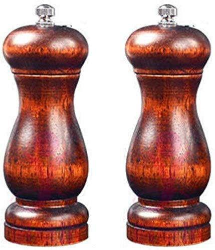 CROKZ Salzmühle aus Holz, Salz- und Pfeffermühlen-Set, Mühlen, Gewürzmühlen, Handstreuer, Menage, Starke, verstellbare Salz- und Pfeffermühlen mit Keramikkern / 775/706