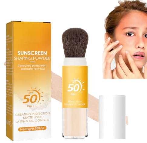 Poudre de Fixation Minérale avec Protection Solaire SPF 50 - Contrôle de l'Huile et Finition Naturelle