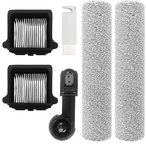 Replacement Brush Roller and Vacuum Filter For Tineco Floor ONE S7 Flashdry Smart Cordless Wet Dry Vacuum Cleaner(2 Roller Brush+2 Hepa Filter+1 Handle)