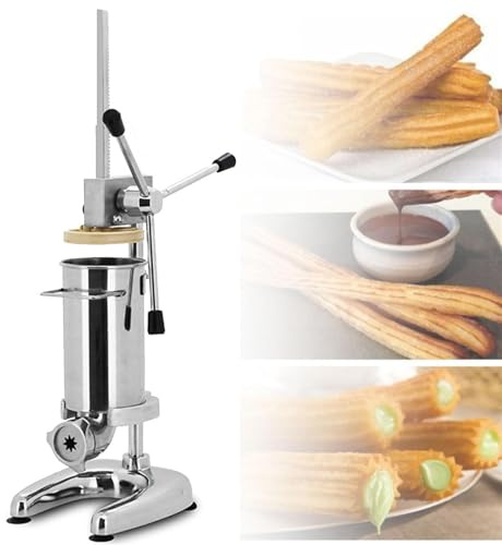 Machine De Remplissage Manuelle De Churros, Machine De Remplissage Manuelle De CrèMe De GeléE De Remplissage De Churros De Beignets, Machine De Remplissage Manuelle Acier Inoxydable Avec 5 Buses,2L