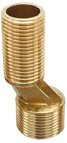 Adattatore esteso per vasca da bagno con filettatura da 6 cm, adattatore per rubinetto angolare in ottone massiccio, adattatore per rubinetto, riduttore regolabile, gamba curva