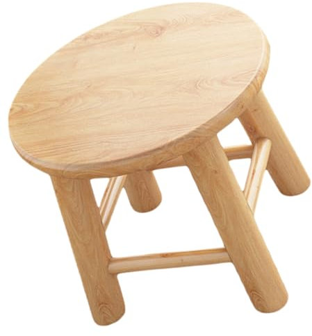 MOLUCKFU Kinderhocker Holz Zum Sitzen Kleiner Tritthocker Für Junge Mädchen Stabiler Hocker Für Badezimmer Und Küche Leicht Und Praktisch Zu Tragen