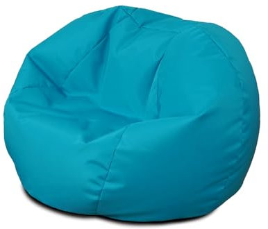 Bags of Beans Wipe Clean Kids Bean Bag Chair with Filling Included - Outdoor Kiddies Beanbag Seat - Machine Washable Childrens Beanbag Furniture for Girls & Boys - 67 x 52cm (Turquoise)