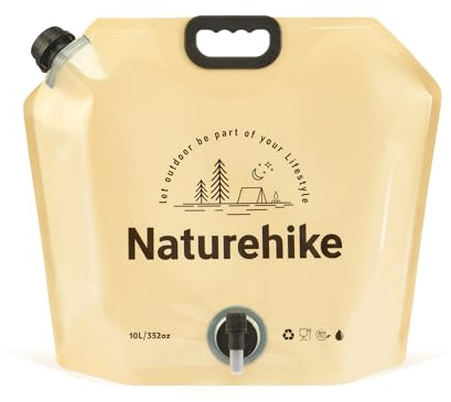 Naturehike Sacco d'acqua pieghevole con rubinetto, tanica portatile ideale per campeggio, barbecue, escursionismo, attività all'aperto, serbatoio d'acqua da campeggio leggero e robusto
