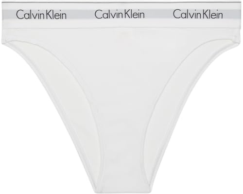 Calvin Klein kvinnors höga ben tanga LV00QF8524 tanga, vit (vit), S, Vit (vit), S
