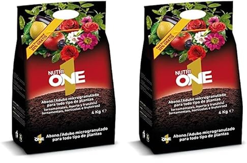Abono granulado para todo tipo de Plantas y Flores. Fertilizante Concentrado microgranulado Premium. Ingredientes naturales y resultados visibles en 7 días. (Paquete de 2)