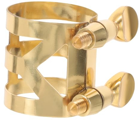 Yardwe Abrazadera Para Saxofón Clip Ajustable Metálico Para Boquilla Accesorios Para Saxofón Sujetador Para Instrumento Musical Para Práctica y Actuación