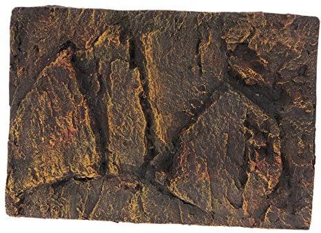 BESTonZON Décor 3D Fond pour Terrarium Reptiles en Matériau PU, 17,7 x 11,8 x 1,4 Pouces, Facile à Assembler Et Découper, pour Aquarium Et Habitat Naturel Tortues