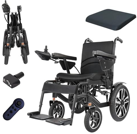 Carrozzina elettrica fuoristrada con doppio motore da 700 W, goditi la libertà e la facilità di viaggio, pieghevole portatile + funzionamento tramite telecomando, batteria da 20 Ah con un'autonomia di