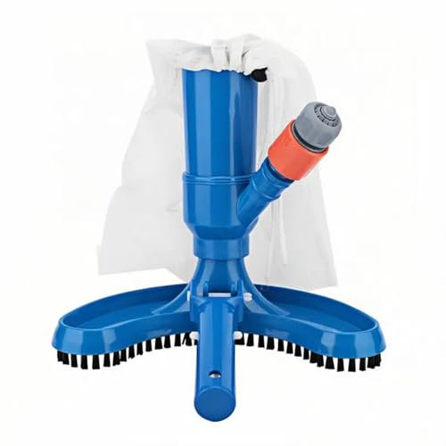 Aspirateur de piscine portable – Aspirateur de piscine – Nettoyeur à jet avec sac en maille à cordon de serrage idéal pour piscine, spa, fontaine et étang – Élimine facilement les feuilles et la