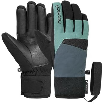 Reusch Skihandschuhe für Herren & Damen | wasserdicht mit Wollisolierung | warm, winddicht & atmungsaktiv, Winterhandschuhe mit Softshell, für Ski, Outdoor & Freizeit, Größe 6,5-11, Malone R-TEX XT