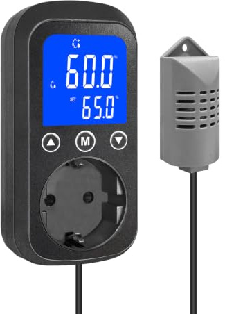 KETOTEK KT2200 Controllore di Umidità Digitale con Spina | Igrostato per Umidificatore e Deumidificatore, Per Terrario Rettili, Incubatrice, Serra, Armadio Piante