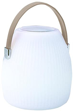 Lumisky Mini baladeuse musicale bluetooth sans fil LED blanc/multicolore dimmable MINI MAY PLAY H23cm avec télécommande