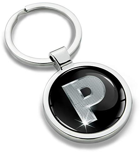 Biomar Labs Porte-clés en forme de lettre de l'alphabet 3D en acier inoxydable personnalisable pour clés de voiture et clés de maison Disponible en argent