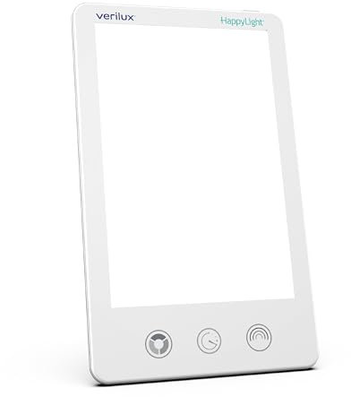 Verilux (New 2019) HappyLight Luxe1000 Lux LED Light Therapy Lamp with Adjustable Brightness, Color and Timer