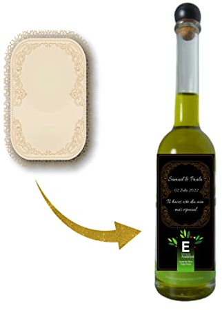 Botellas Regalo Aceite Oliva Personalizado Botellas Comunión Bautizos, Regalo Bodas, 100 ml - Aceite de Oliva Virgen extra - Caja 24 uds (24 Und Diseño Pastel)