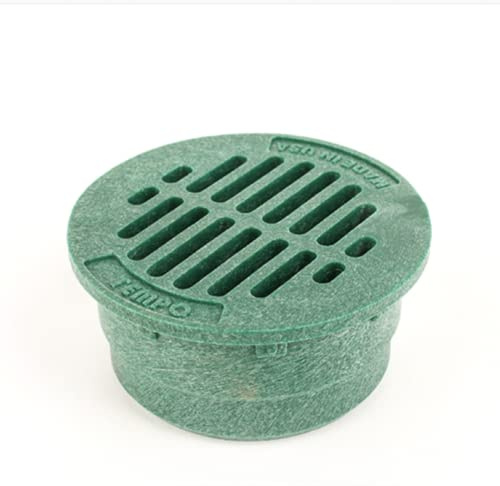 Premium USA Made 3 Inch Outdoor Round Flat Drain Grate Cover - Fits All 3 Inch Sewer & Drain Pipe/Fittings, Also Fits Triple Wall Pipe & Corrugated Pipe 3 NOT for Standard PVC (Green)