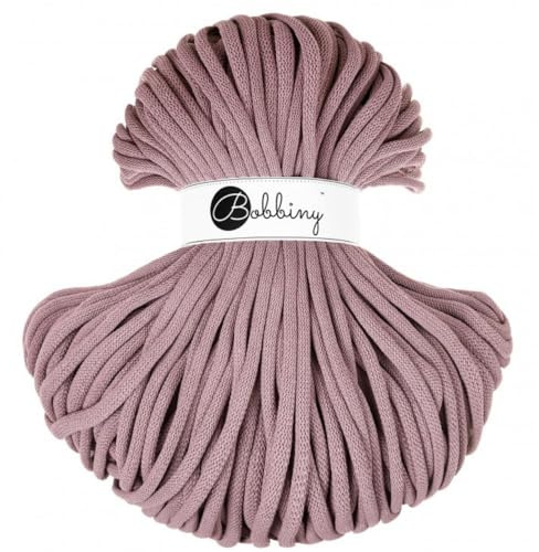 Bobbiny Jumbo-Makramee-Schnur, geflochten, 9 mm, Mauve, 100 m