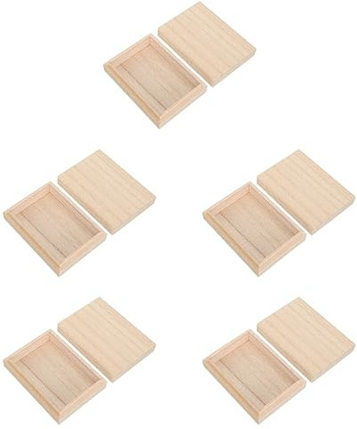 Toyvian 5st Spielkarten Holzkiste Spielhalter Spielkoffer Deckskoffer Spielkasten Aus Pokerhalter Dekorativ Kartendeck Schaukasten Geschenkbox Natürliches Mit Deckel