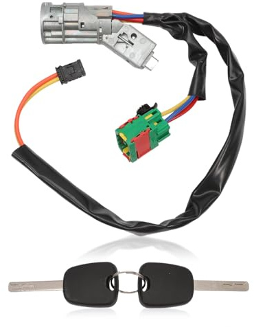 Konuooer Neiman Lenkungsschloss mit 2 Schlüsseln 4162AH passend für Citroen C3 Phase 1 C2 Peu-geot 1007 4162.AH