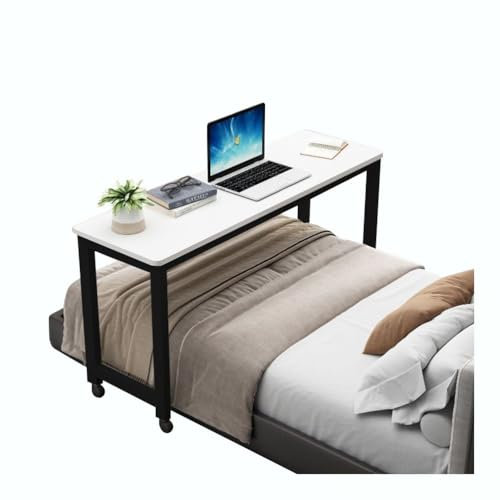 Überbetttisch Überbetttisch mit Rollen, stabile Metallhalterung und MDF-Platte, mobiler Computertisch, Laptopwagen, Bartisch, Esstisch für Zuhause/Krankenhaus (Size : 200x40x88cm)