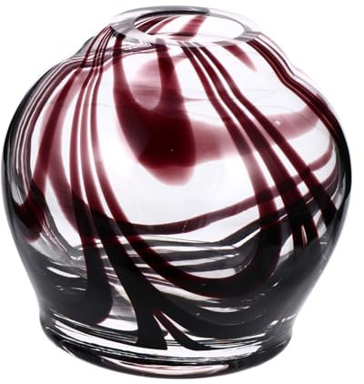 NOLITOY 1stück Runde Glasvase Für Hydroponik Design Für Blumen Trockenpflanzen Dekoration Für Büro Farbige Glasblume Tischdeko Bodenvase