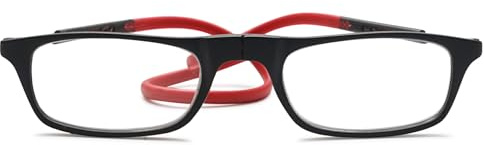 Lanomi Schmal Lesebrille Damen Herren Magnetverschluss Leicht Lesehilfe Sehhilfe mit Elastische Silikon Brillenbänder