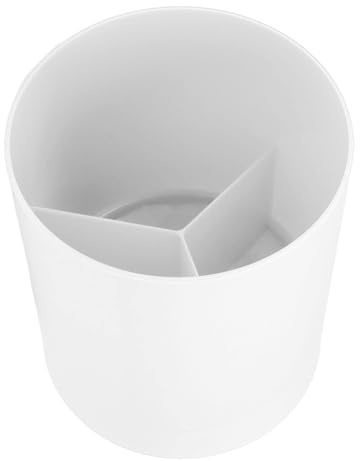 Contenedor para Utensilios de Cocina, Giratorio de 360°, Soporte para Utensilios de Cocina, Soporte para Utensilios, Organizador de Utensilios para Encimera, Soporte para (WHITE)