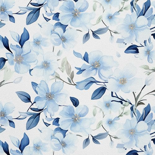 HEKO PANELS Stoff Oxford Wasserdichte Meterware Canvas-Stoff Polyester Nähstoff Dekostoffe Handwerken Wasserabweisend Blickdicht Blumenmuster Blumen Aquarell Wasserfarbe 1 Meter 155 x 100 cm DX2381