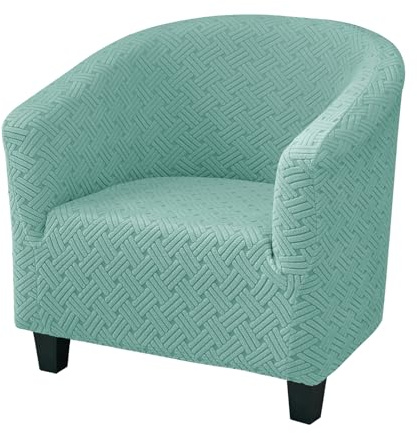 Morbuy Sesselbezug Stretch, Sessel Überzug Universal Sesselhussen Waschbar Schicker Jacquard Sesselüberzug Hussen Cocktailsessel Clubsessel Überzug Weich, Elastisch (Mintgrün)