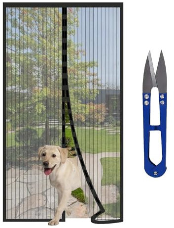 Magnetic Fly Screen Door, 220 x 120 cm, Insect Protection Balcony Door, Fly Curtain 10 x Stronger, Curtain for Balcony Door, Living Room, Sliding Door, Patio Door, White