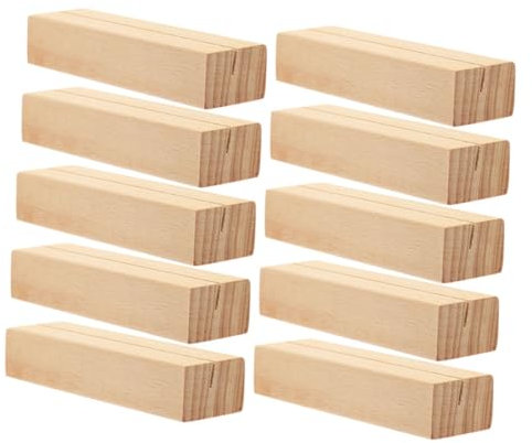 GRADENEVE 10 Stück Verkaufsständer Geschäftsständer Postkartenhalter Kartenständer Kartenhalter Tischständer Aus Holz Kartenpräsentationsständer Grußständer Holzkartenbasis