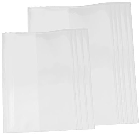 FUNOMOCYA 20stücke Klar Buch Abdeckung Lehrbuch Schutzhülle Soft Cover Buch Schutz Hülse Transparente Bücherschutzhülle Mit Klebestreifen Für Einfache Anwendung Und Sichtbarkeit
