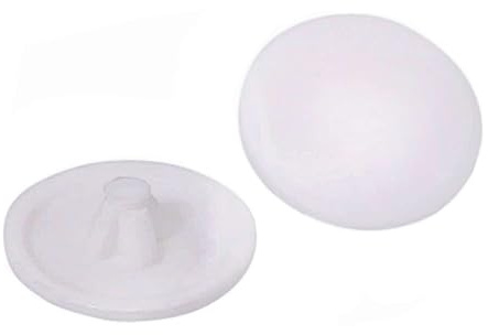 SKIR'CO (50 pcs) Pozi Screw White Cover Caps 12 mm Diameter, Pozidriv Head Clip On Plastic Covers, Screw Cover Caps RAL 9010 Colour