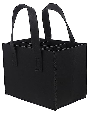 ABOOFAN 2 Pièces à Vin Porte-Bouteille Réutilisable Corbeille à Vin De Bouteille De Vin Porte Vin 6 Bouteilles De Bouteille De Vin Fourre-Tout à Vin Black Feutre