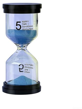 Kreativer Treibsand Countdown-Timer für Kinder 5 Minuten Sanduhr für Zuhause, Büro und Handwerk (blau)