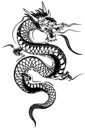 Ryū dragon légendaire (15cm x 10cm) - Tatouage ephémère homme/femme - Waterproof - Tatouage temporaire 2 semaines - The Flash Tattoo