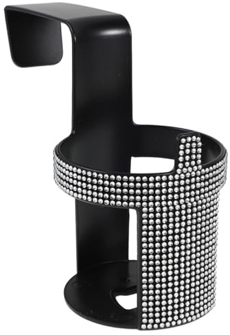 Auto Getränkehalter Fahrzeug Becherhalter mit Strass Design, universeller Dosenhalter mit Haken Flaschenhalter für Kaffeebecher und Getränkedose