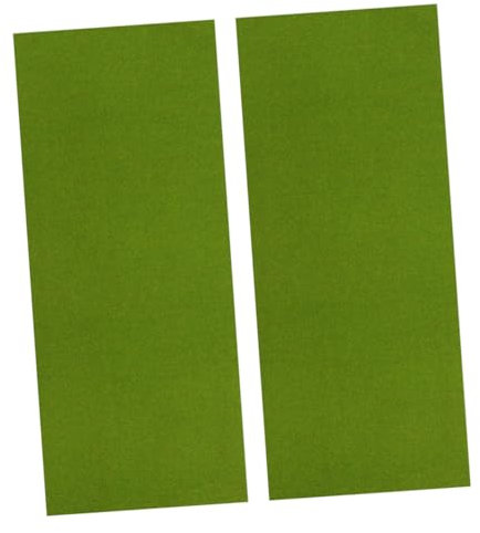 HEMOTON 2pcs DIY Flocking Grass Mat for Mini Landscaping, Lifelike Green Scenery Model Accessory, Easy to Install, for Model Display and Balcony Scenes