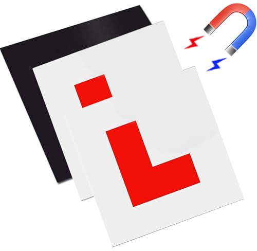 JinRui-T 3 Pack L Plates Magnetic Sticker, Learner Plates Magnetic | L sign for Learner Driver Magnetic L Plate for Car UK
