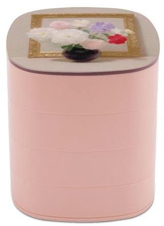 Jubonexis Bouquet de fleurs dans un vase, boîte à bijoux pour femme, organisateur de boucles d'oreilles, organisateur de bijoux rotatif pour colliers, bracelets, bagues