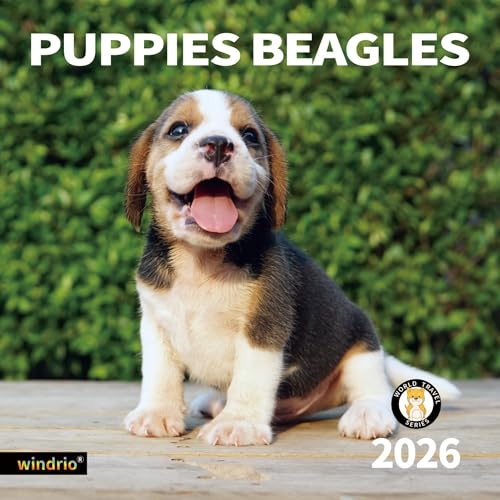 2026 Wall Calendar,Calendar 2026, November 2025 - December 2026, Wall Calendar Puppies Beagles, 12 x 24 Opened,Full Page Months Thick & Sturdy Paper for Gift Perfect Calendar Organizing & Planning